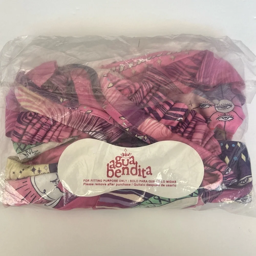 NWT Agua Bendita Keily Eter Two Piece Pink Ruffle Bikini Set Girls Size 2